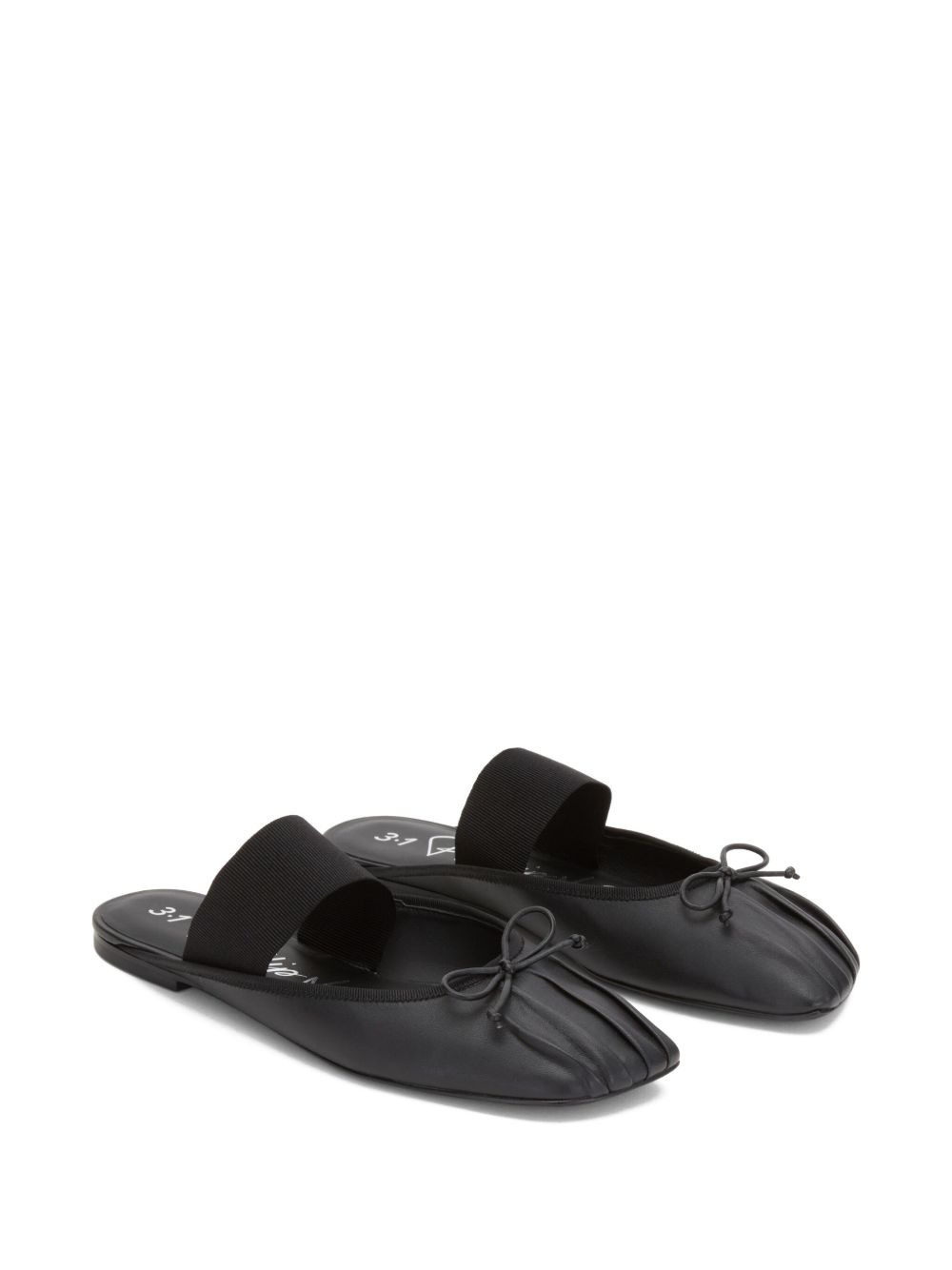 elastic-band bow mules - 2