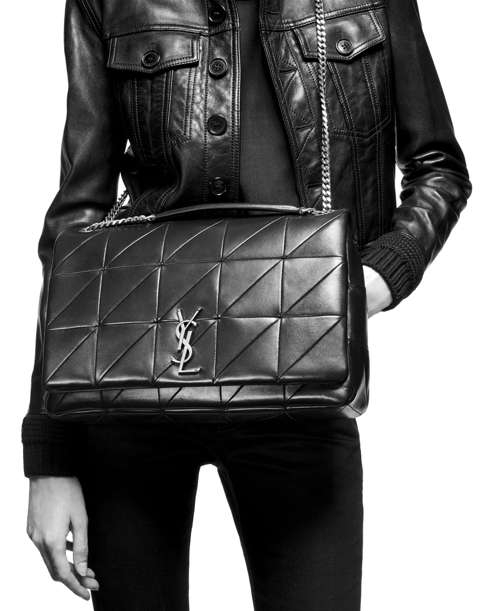 SAINT LAURENT jamie giant in lambskin REVERSIBLE