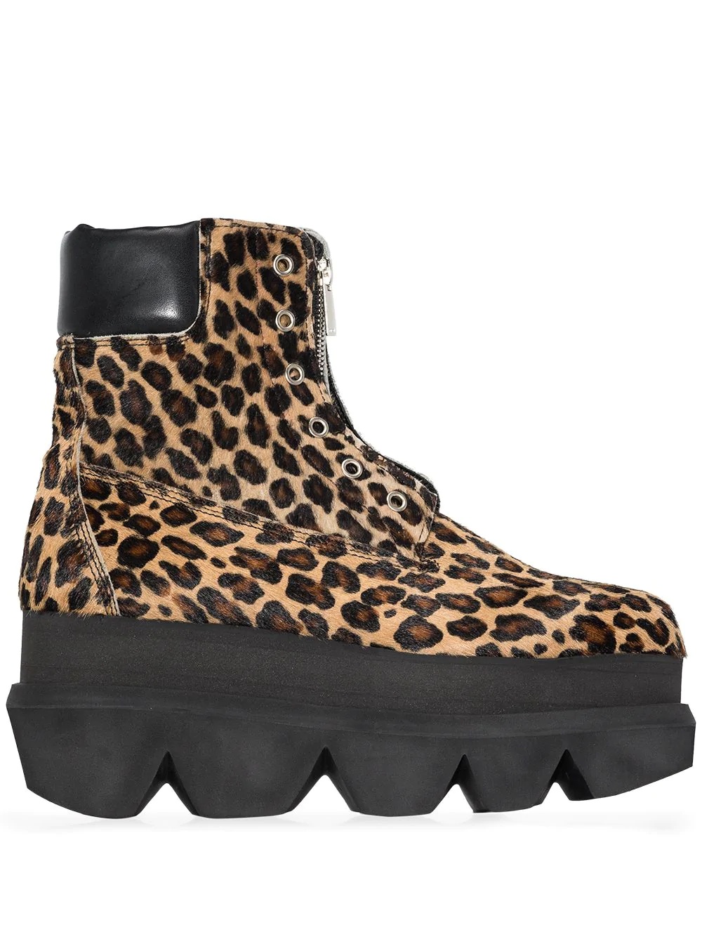 leopard-print ankle boots - 1