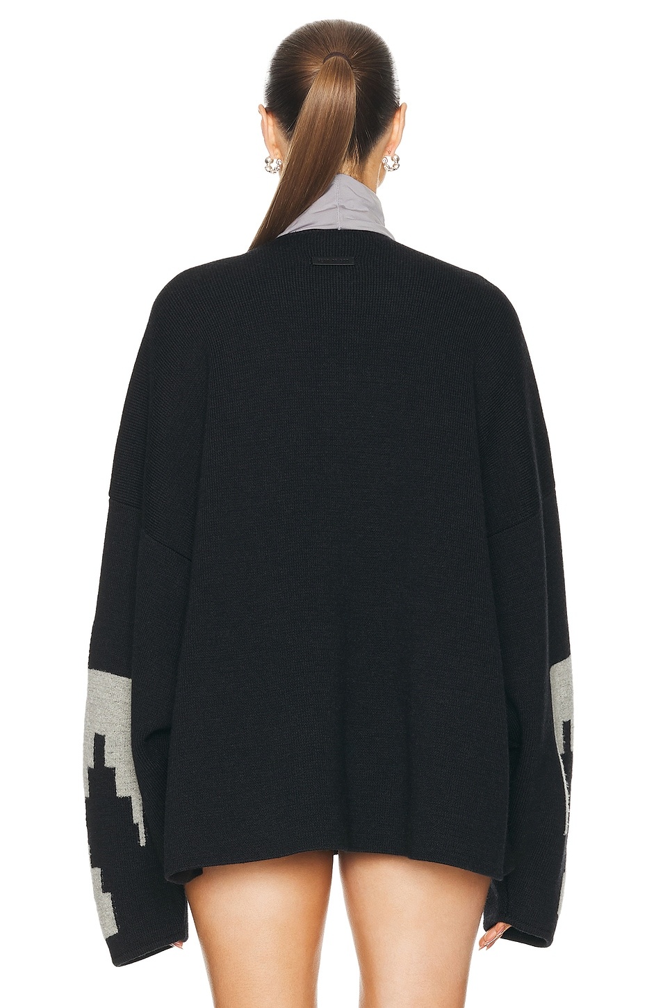 Wool Cashmere Blend Thunderbird Full Zip Sweater - 4