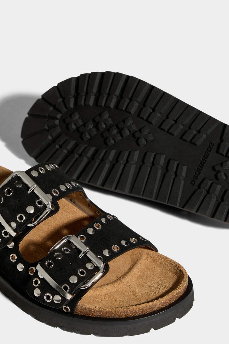 GOTHIC GRUNGE FLAT SANDALS - 4