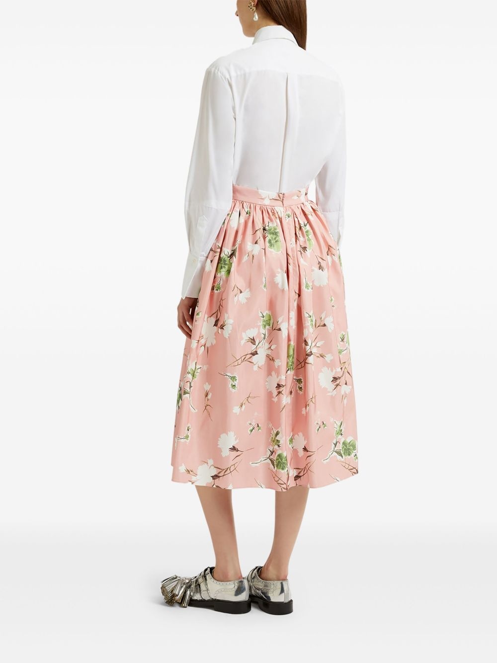 floral-print midi skirt - 4