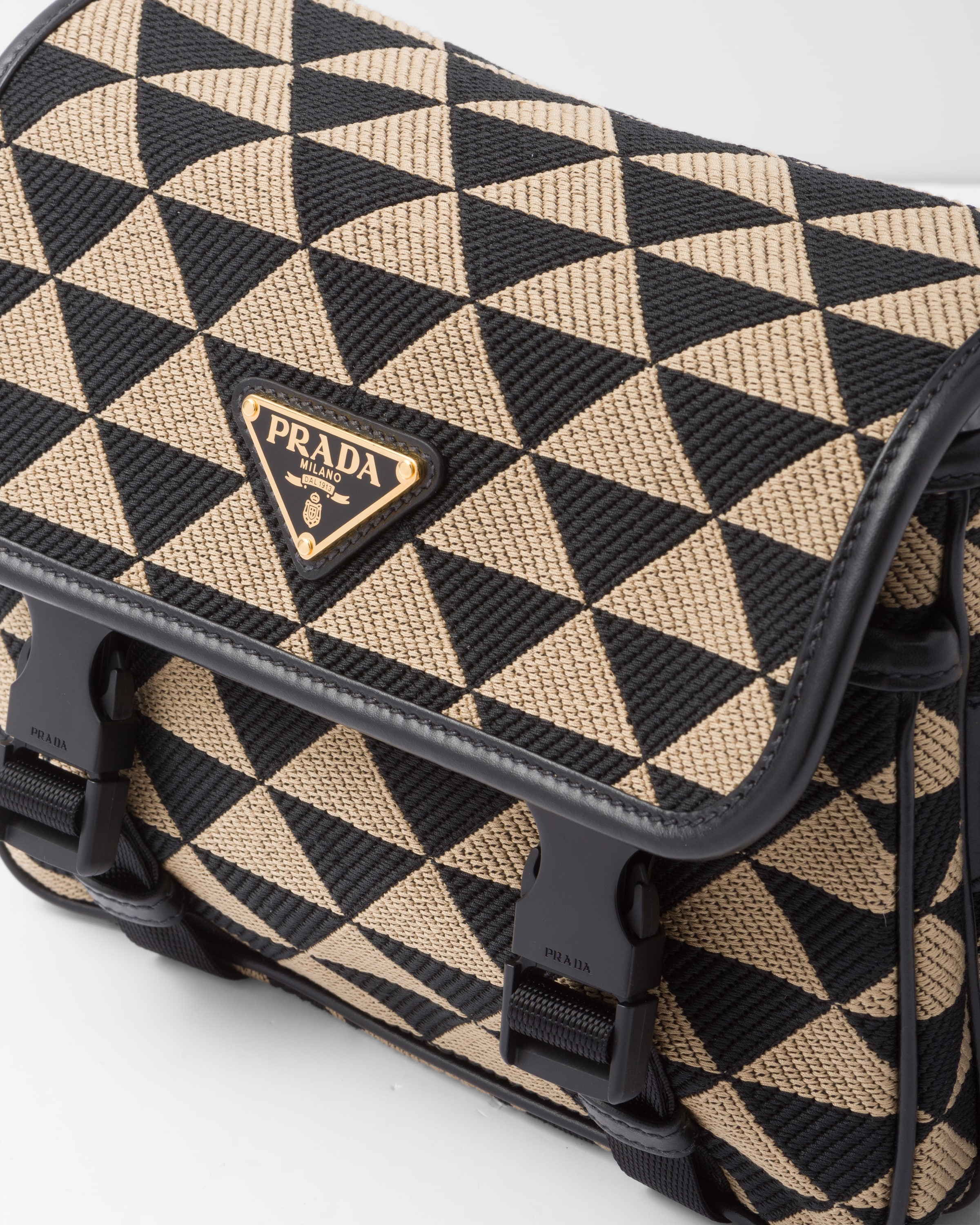 Prada Prada Symbole embroidered fabric bag | REVERSIBLE