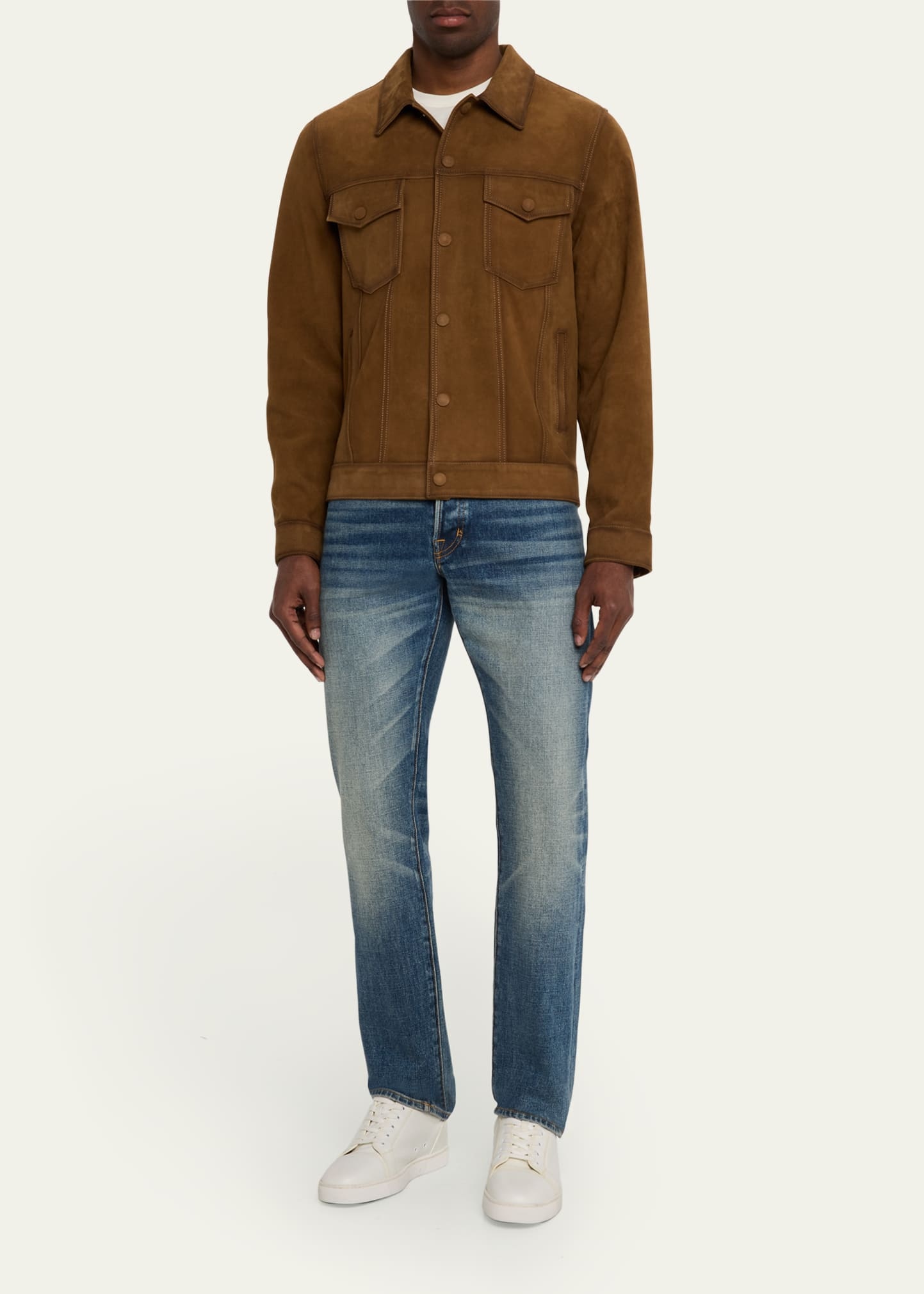 Men's Leonide Suede Trucker Jacket - 2
