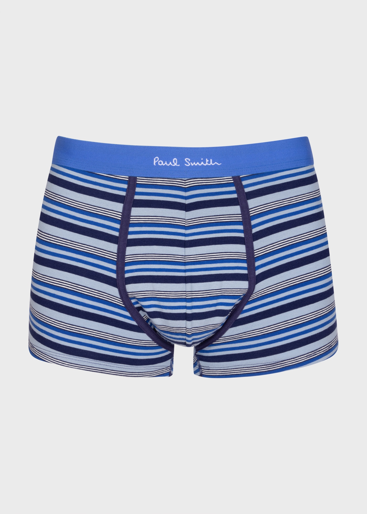 Cotton-Blend Navy Stripe Mixed Boxer Briefs Three Pack - 4