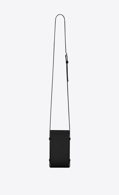SAINT LAURENT tuc phone pouch with strap in supple calfskin outlook