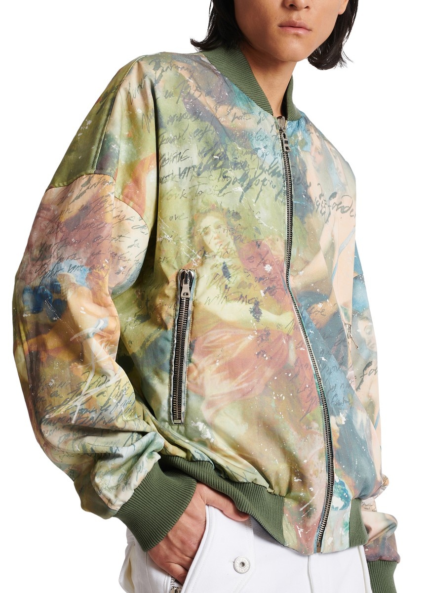 Sky print reversible bomber jacket - 8