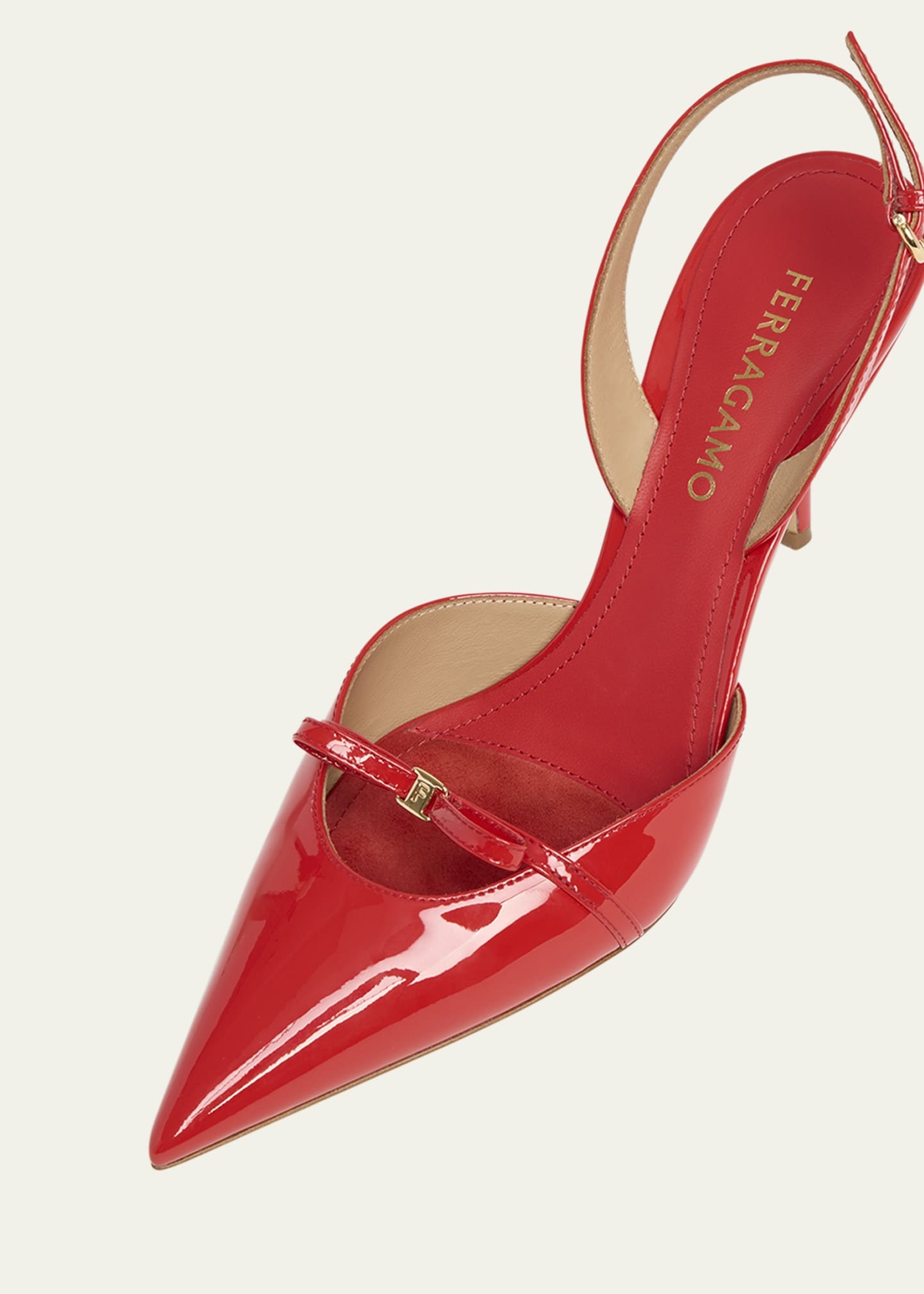 Gylla Patent Bow Slingback Pumps - 3