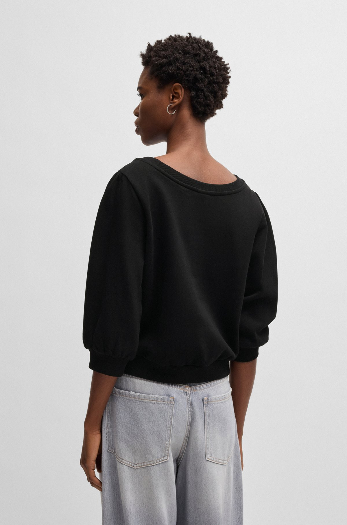 COTTON-TERRY SWEATSHIRT WITH LOGO DETAIL - 4
