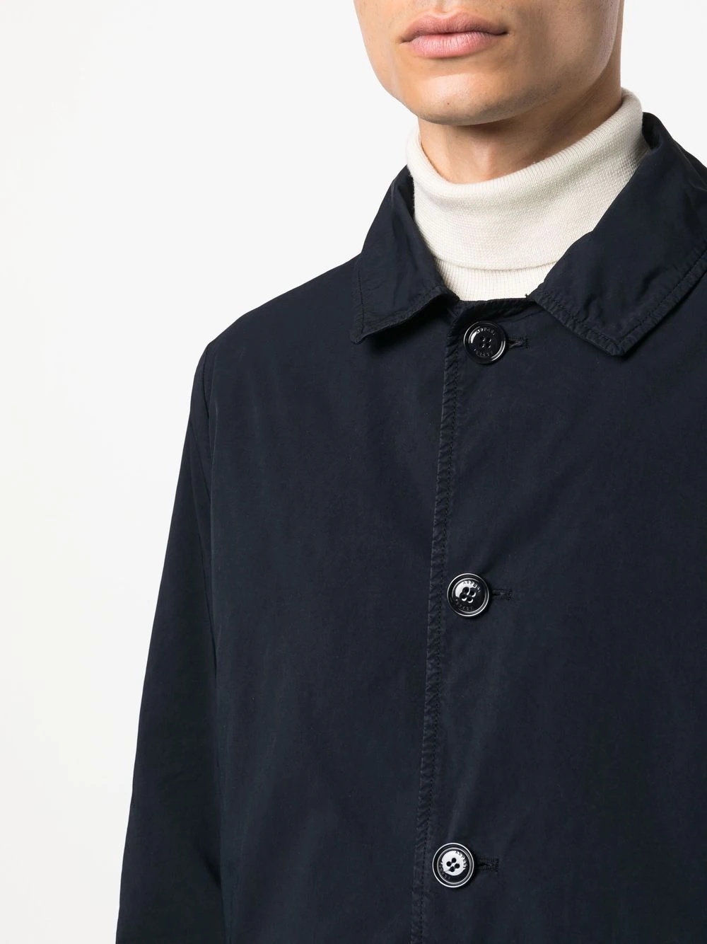 mid-length single-breasted coat - 9