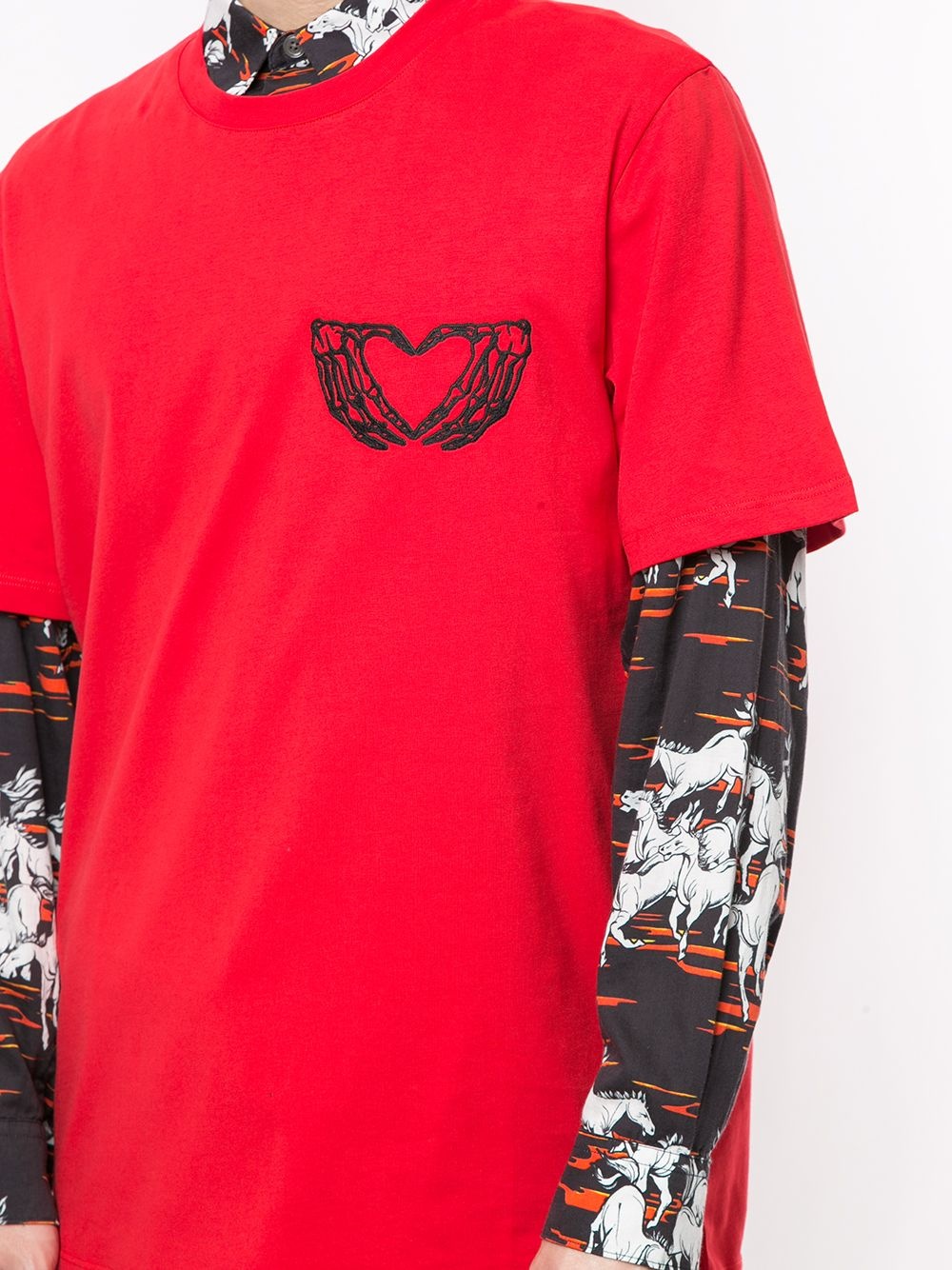 heart-print T-shirt - 5