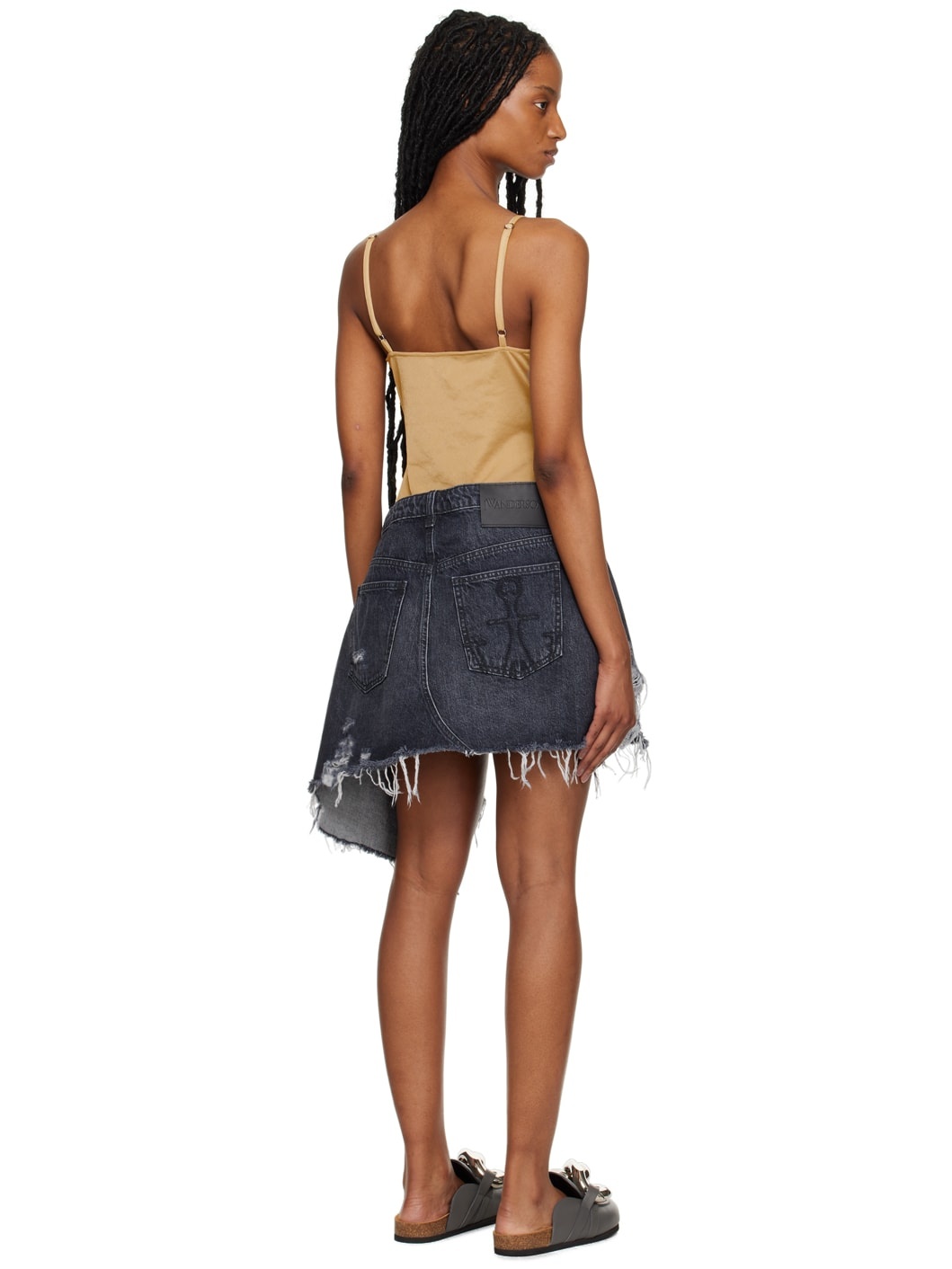 Beige Deconstructed Minidress - 3