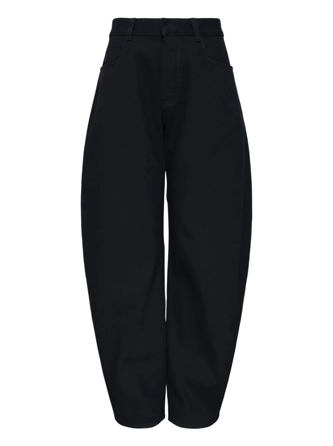 Round Black Denim Jeans - 1