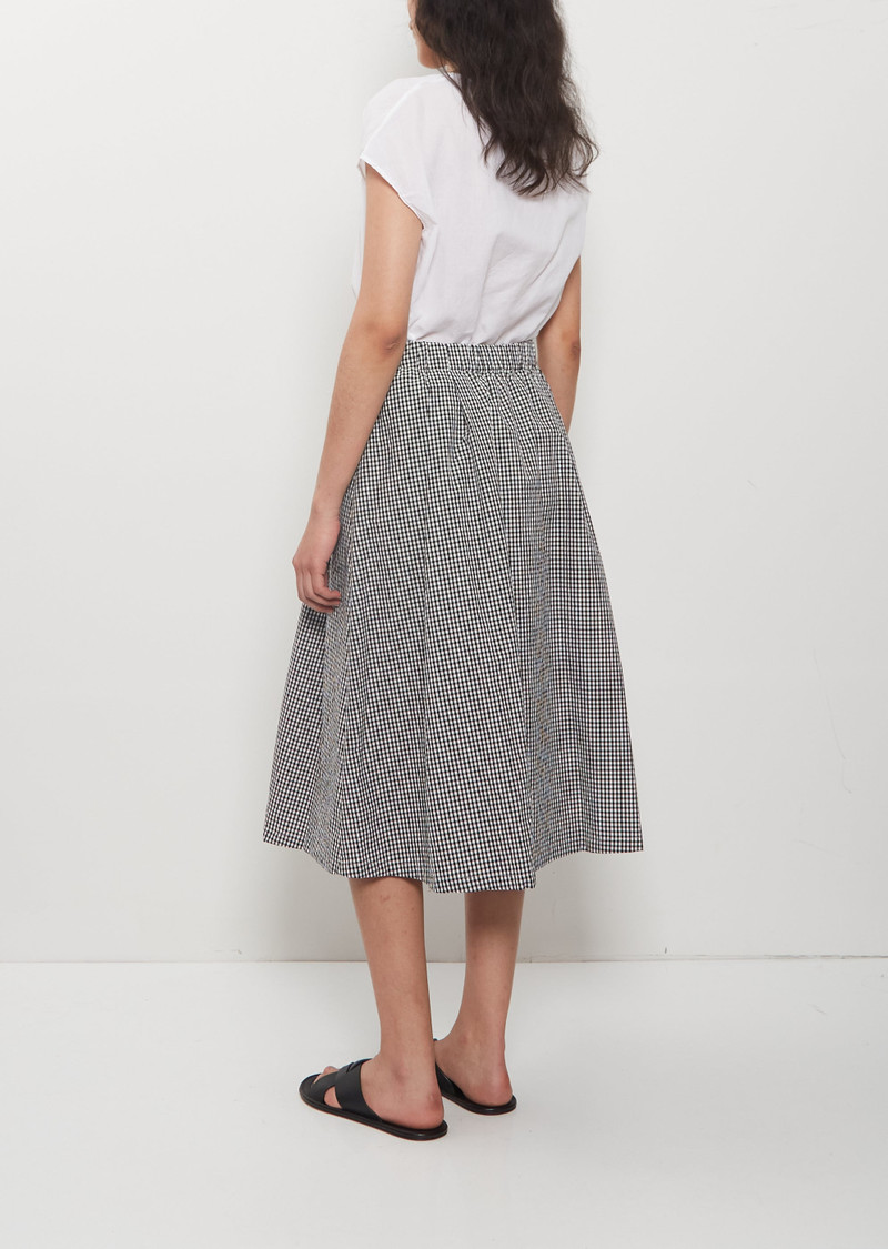 apuntob Cotton Gathered Skirt — Vichy Check outlook