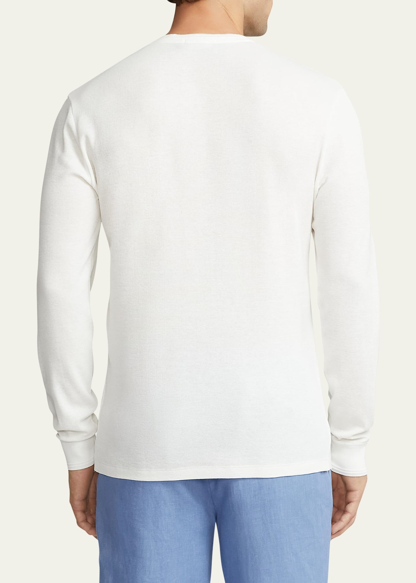 Men's Cotton and Mulberry Silk Henley Shirt - 3