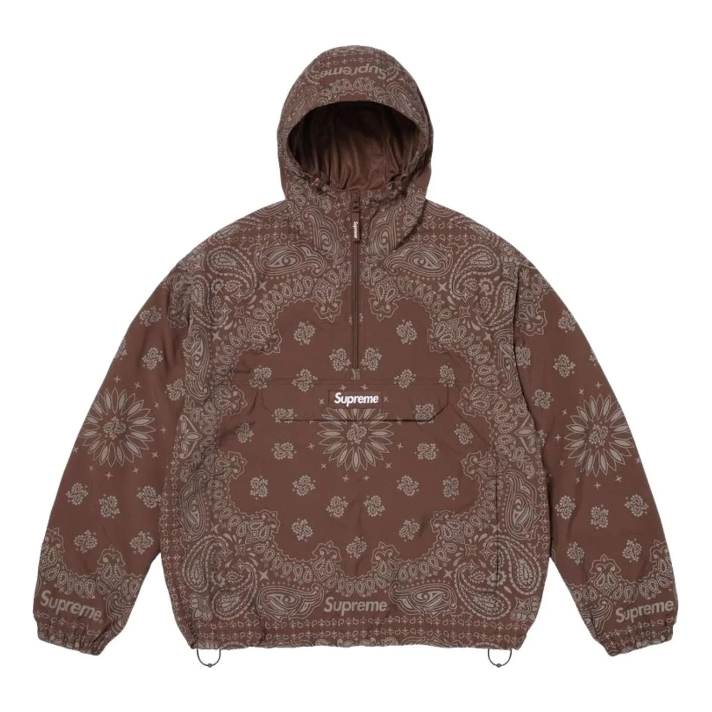 Supreme SS26 Reflective Bandana Anorak 'Brown' SUP-SS26-293-BRN - 1
