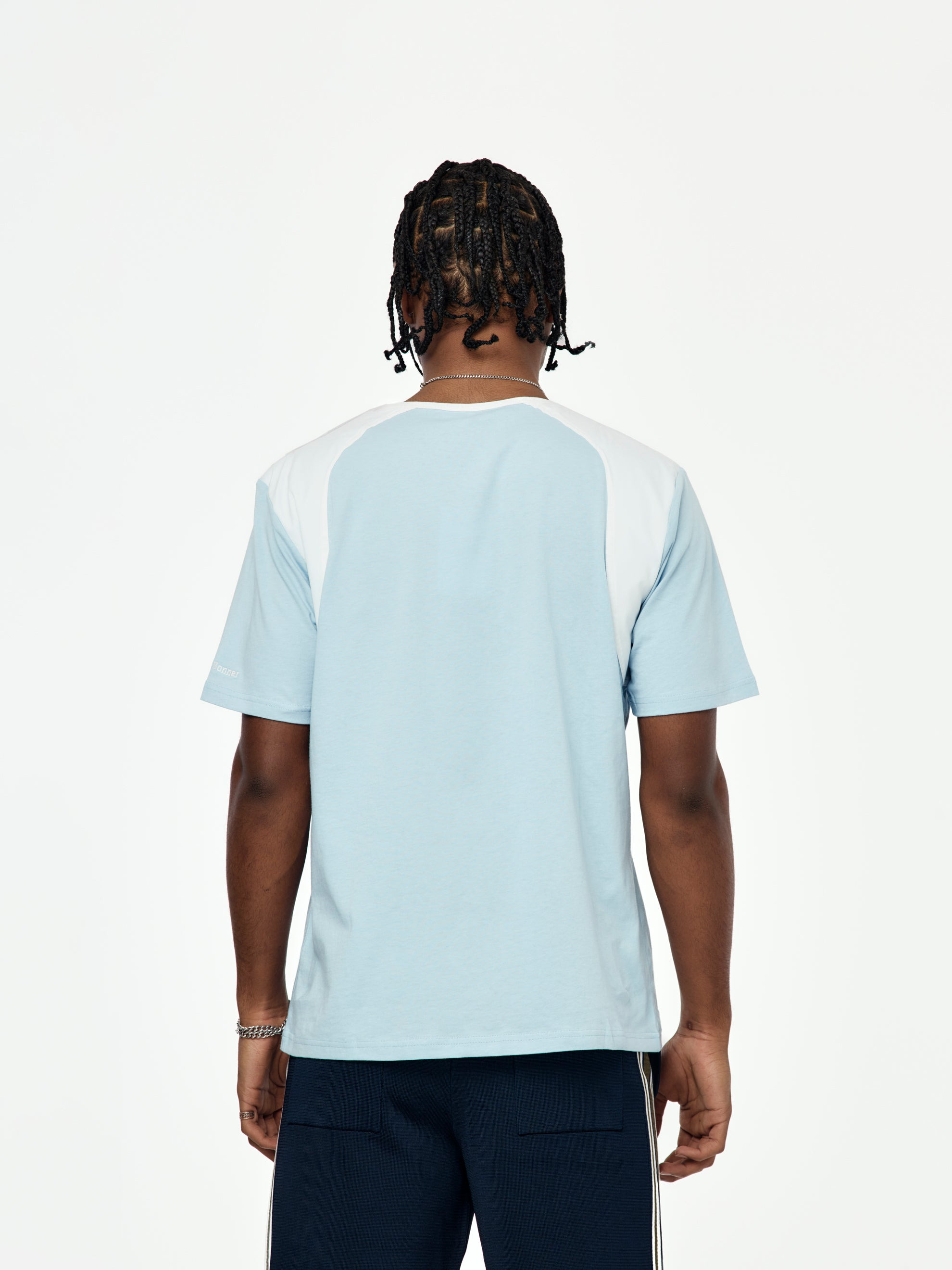 DUB T-SHIRT (WHITE/ LIGHT BLUE) - 3