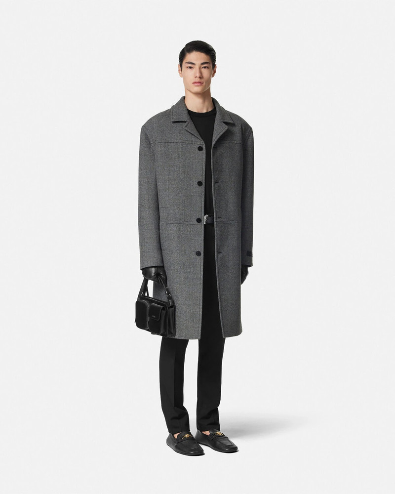 VERSACE Mouliné Wool Coat outlook
