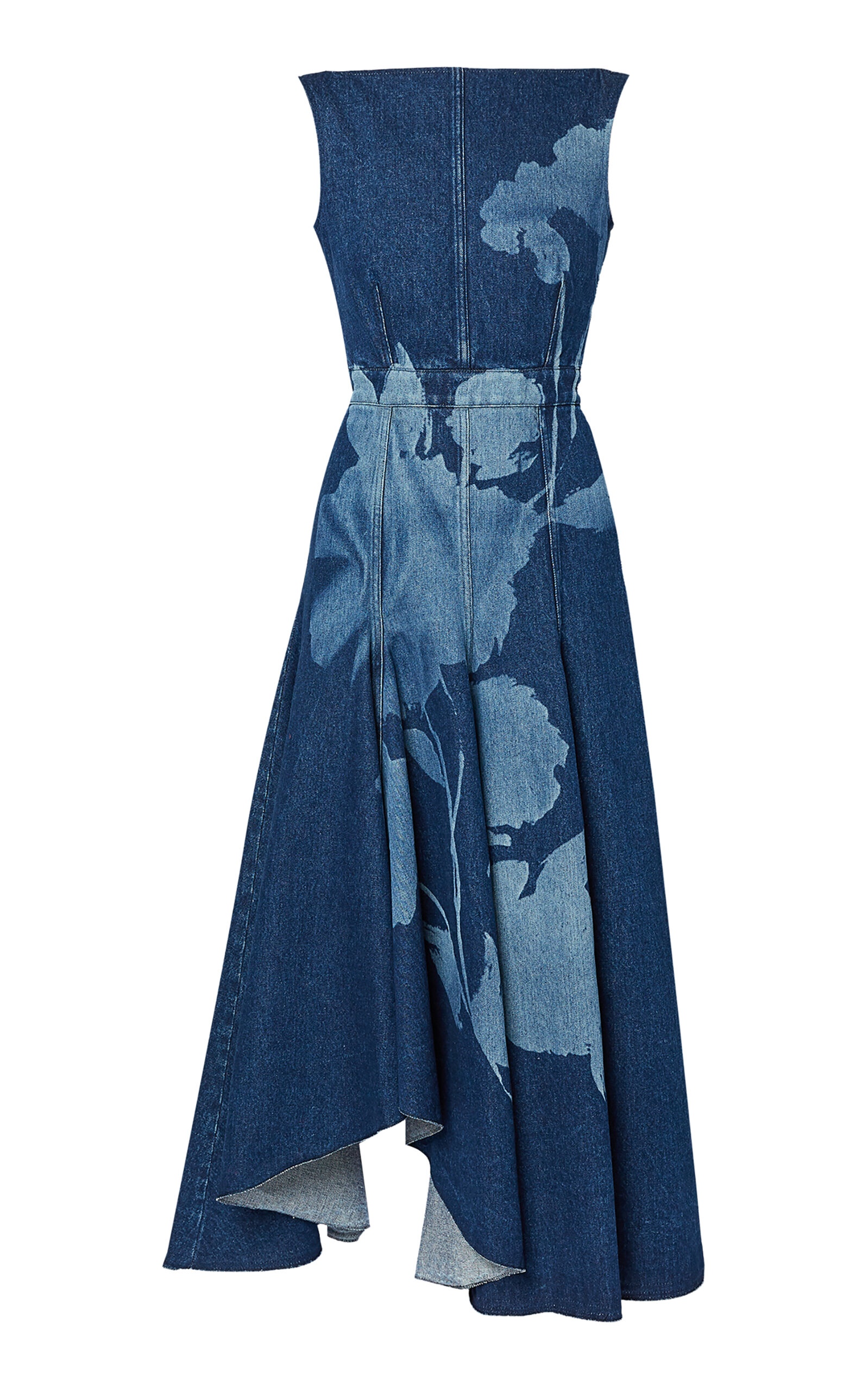 Denim Flare Midi Dress blue - 1