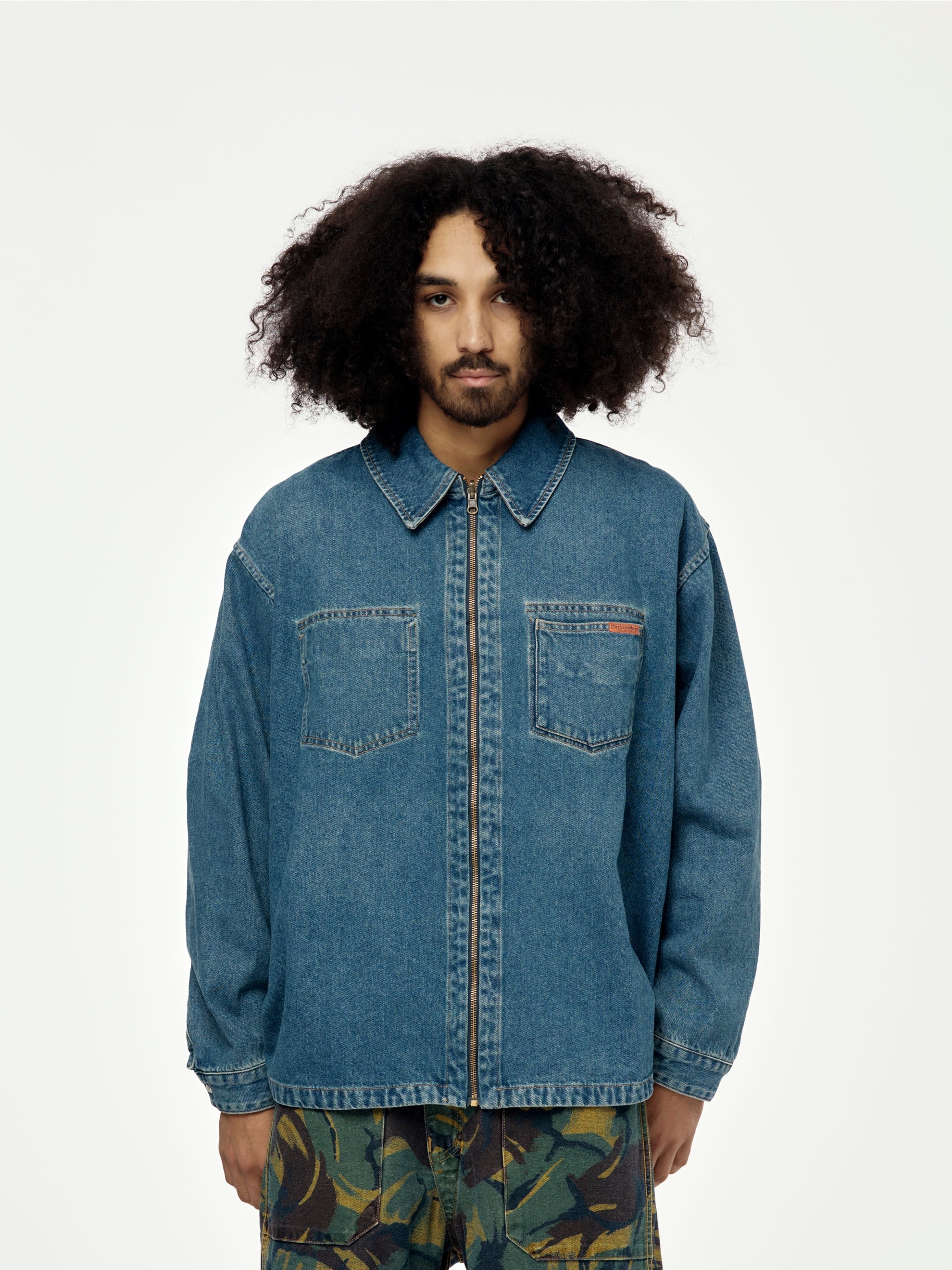 REVERSIBLE CAMO JACKET (BLUE/CAMO) - 2