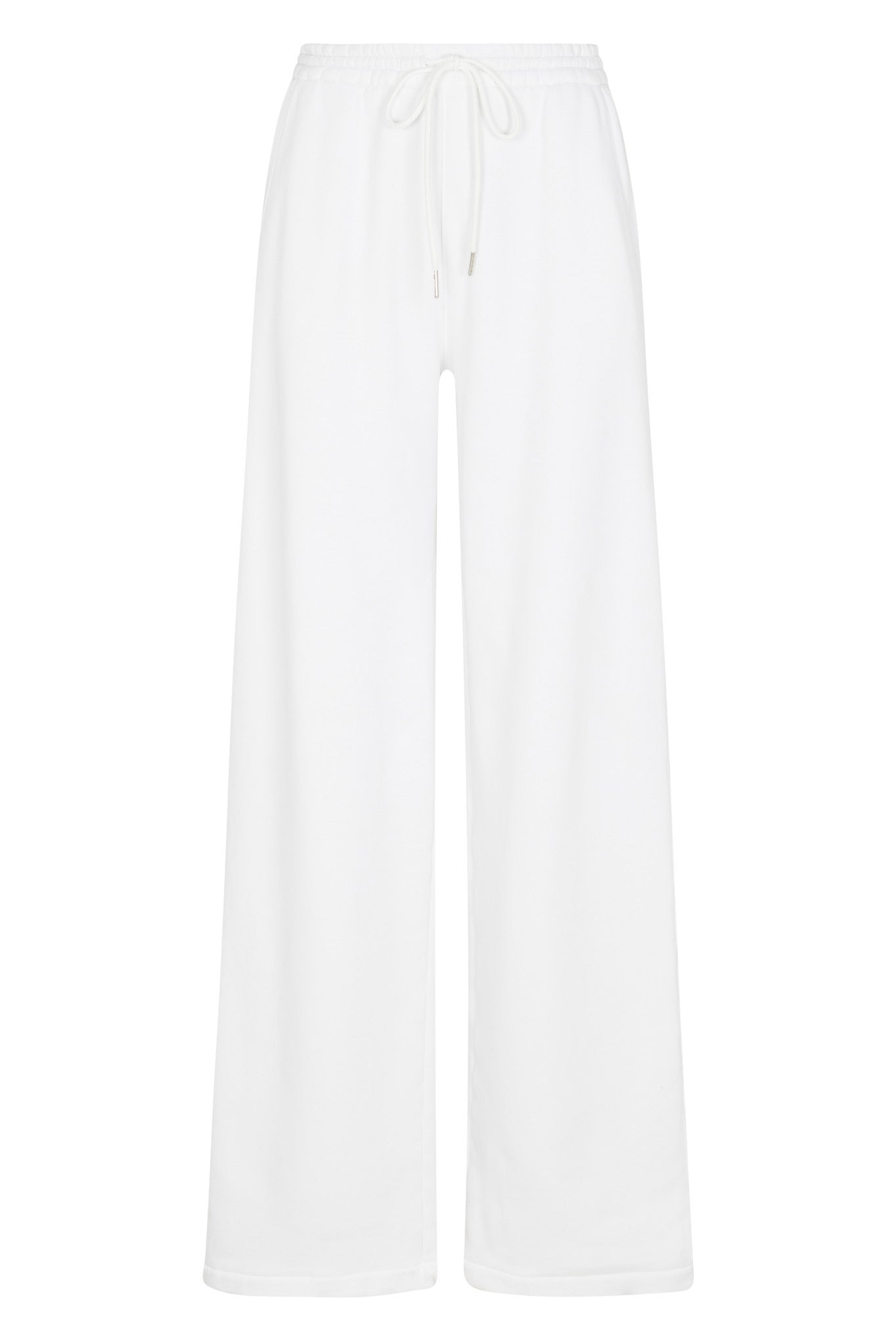 WHITE COTTON BAGGY SWEATPANTS - 7