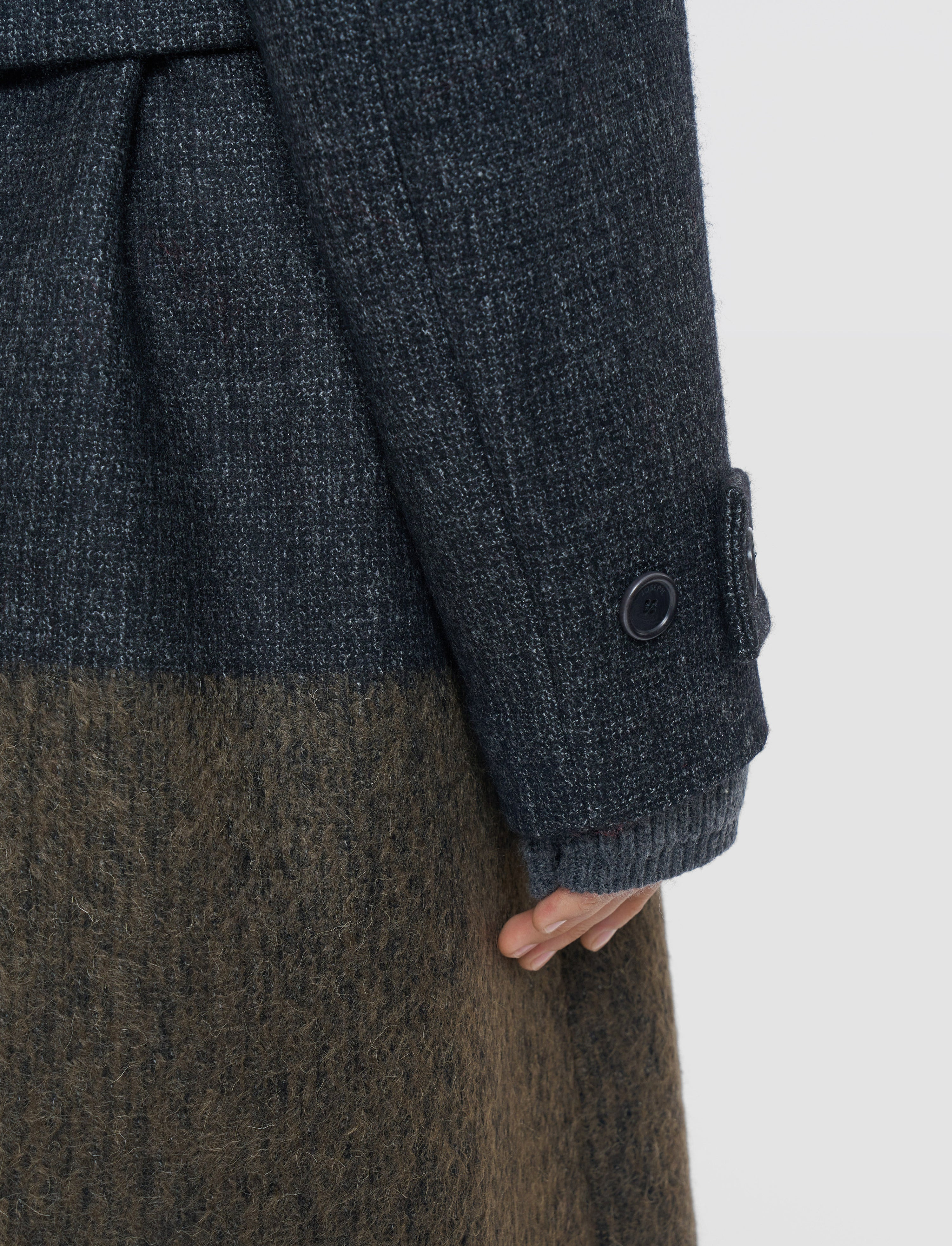 Merton Overlay Wool Coat - 5