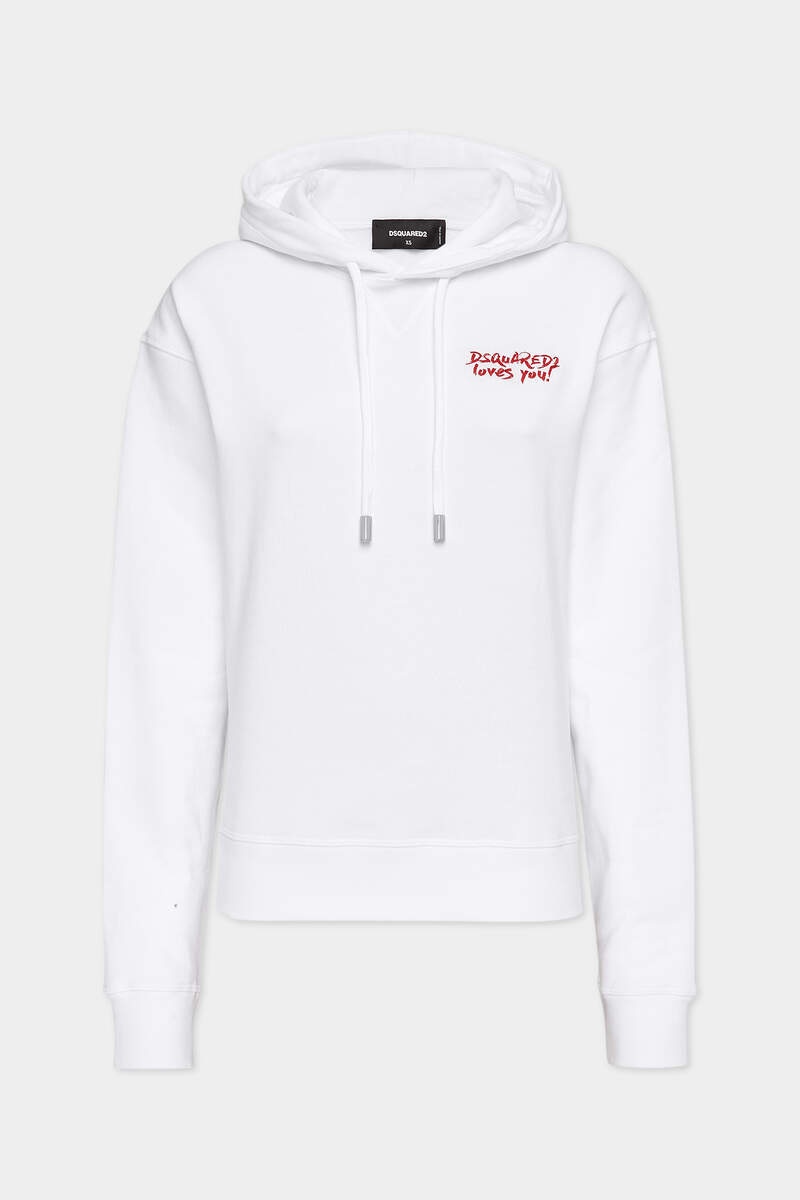 DSQUARED2 LOVES YOU COOL FIT HOODIE SWEATSHIRT - 1
