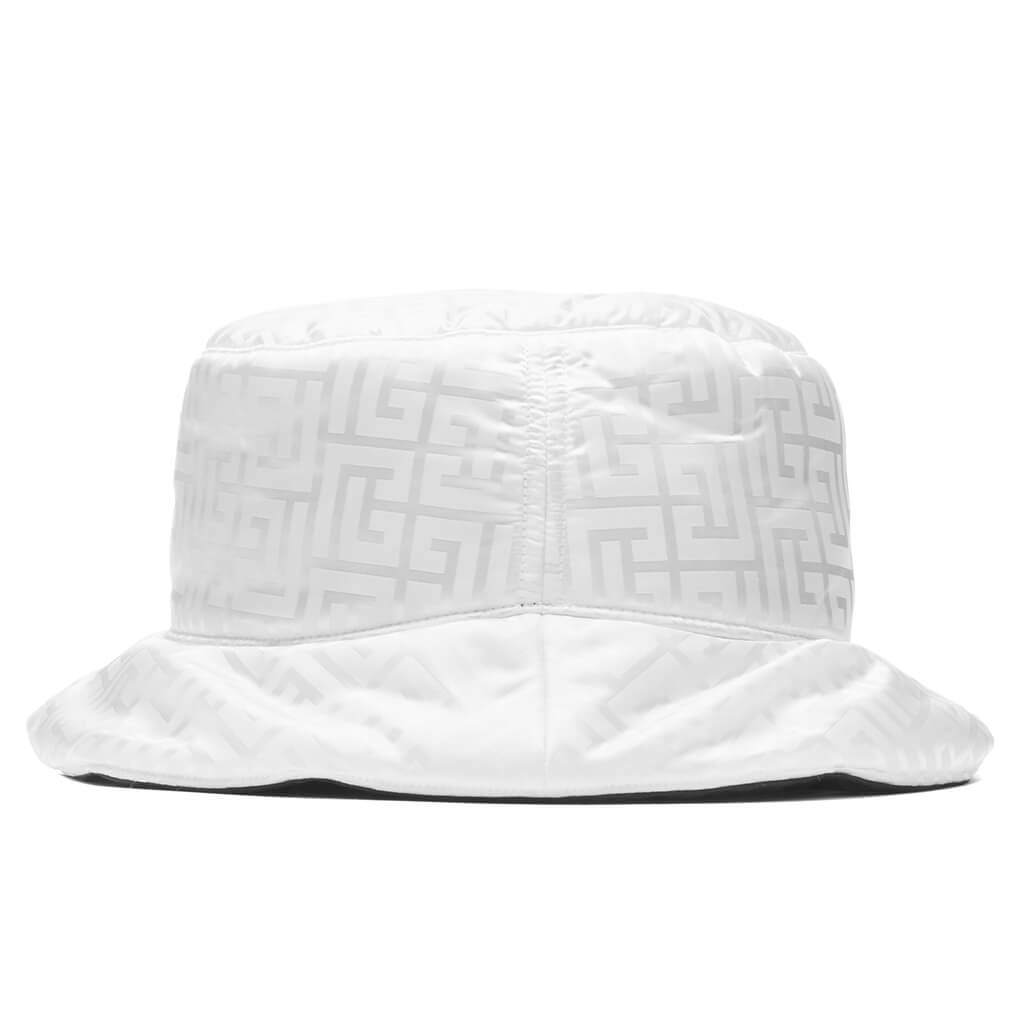 Jacquard bucket hat with Balmain monogram