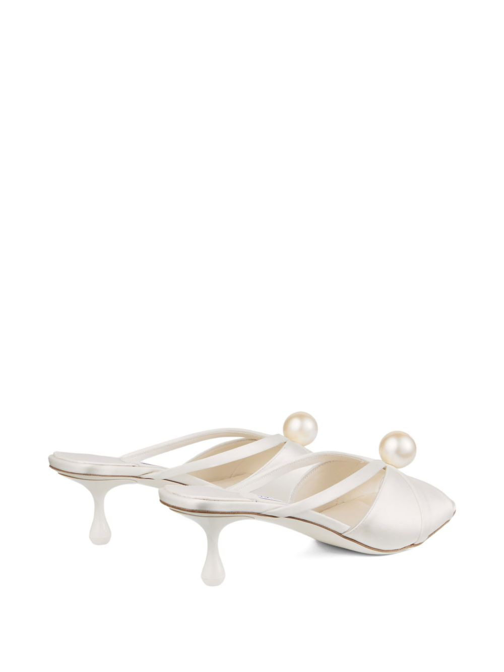 50mm Siva pearl-embellished satin mules - 4