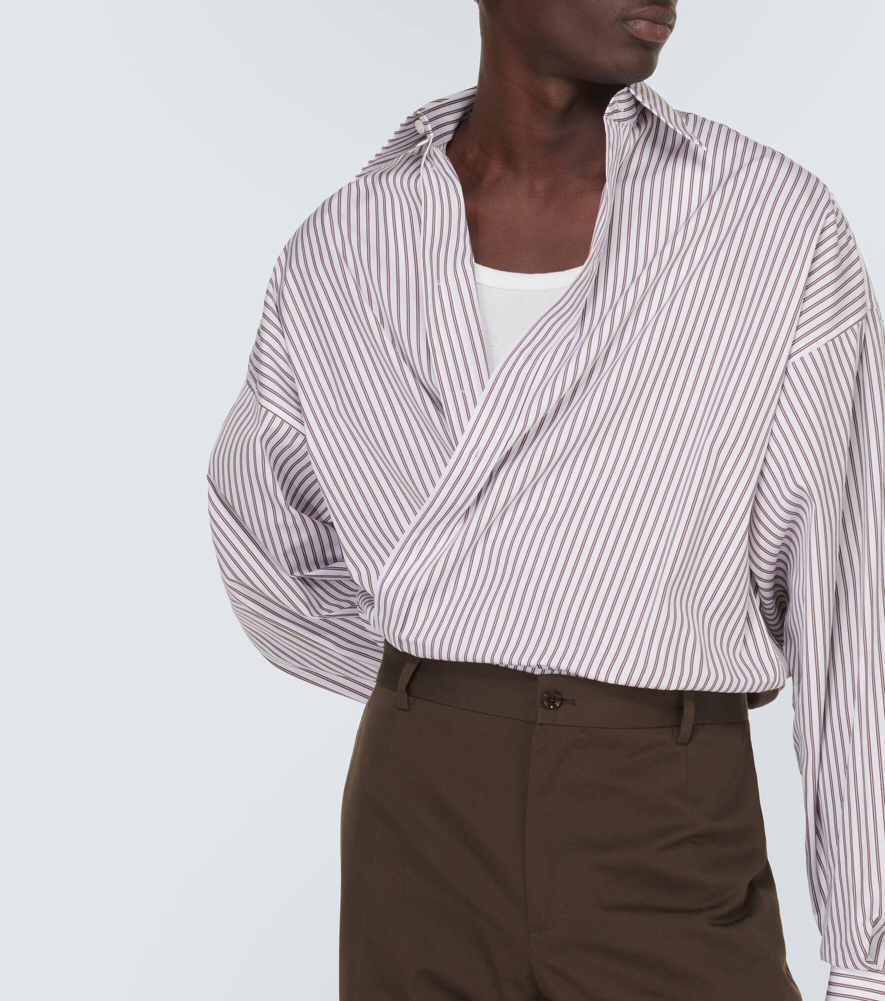 Striped cotton poplin shirt - 5