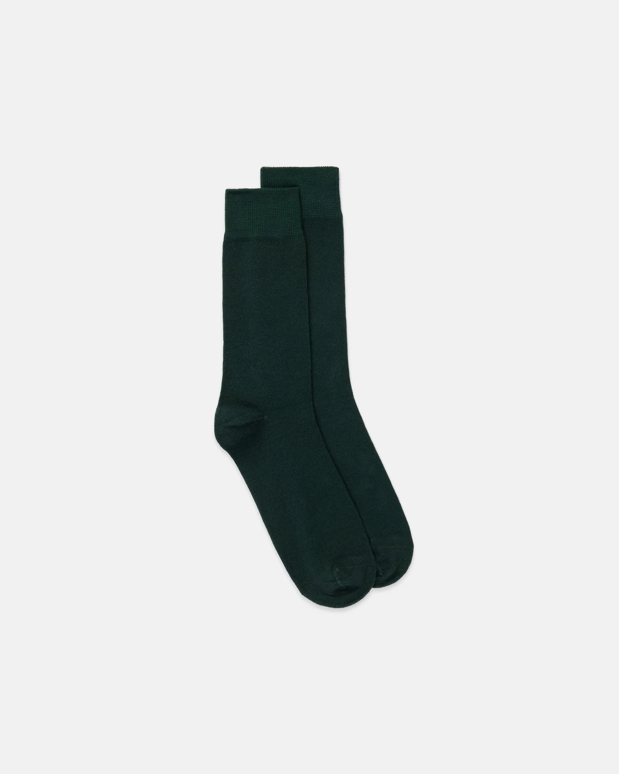 SOLID GREEN COTTON SOCKS - 1