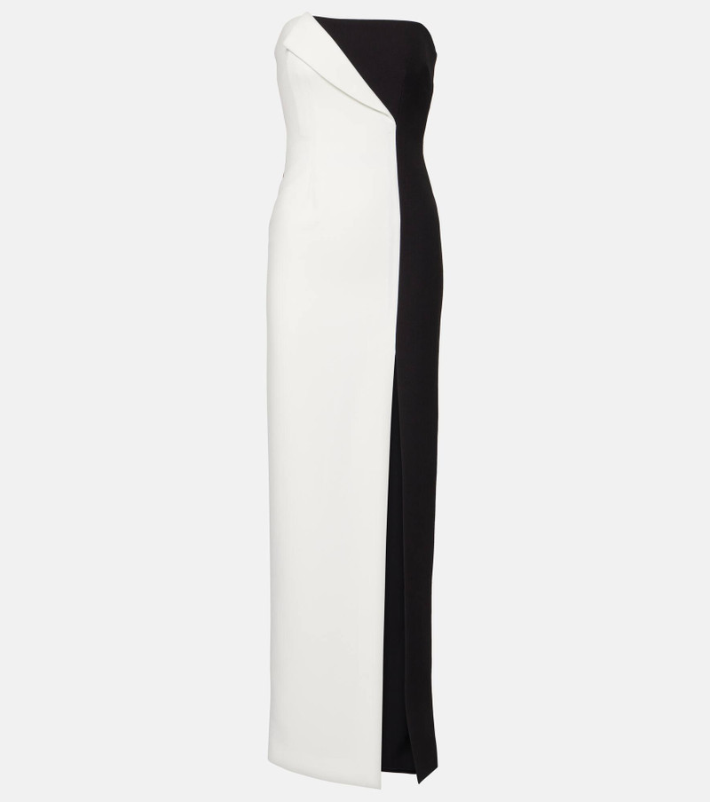 Strapless crêpe gown - 1