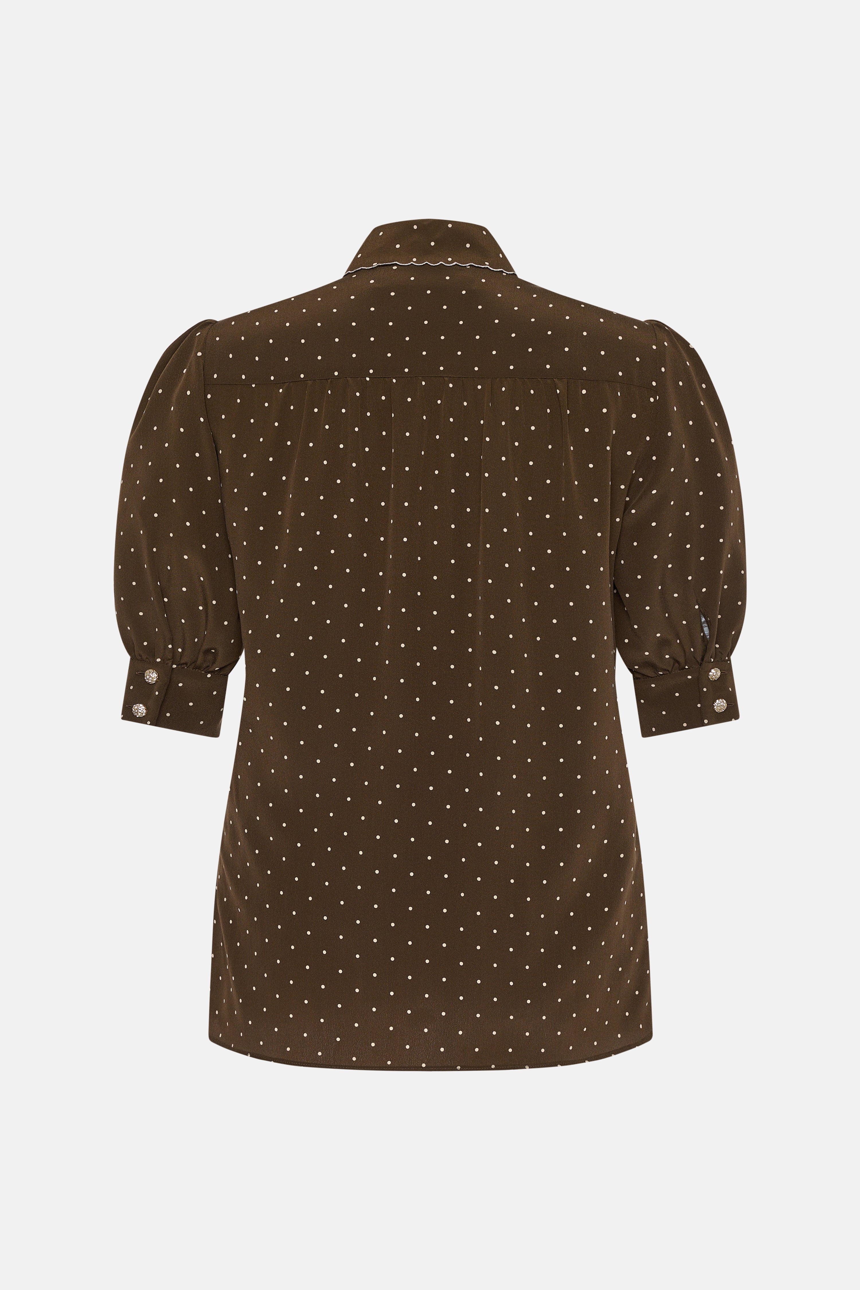 POLKA DOT BLOUSE WITH COLLAR - 2