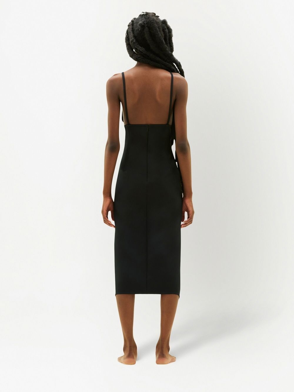 square-neck midi dress - 4