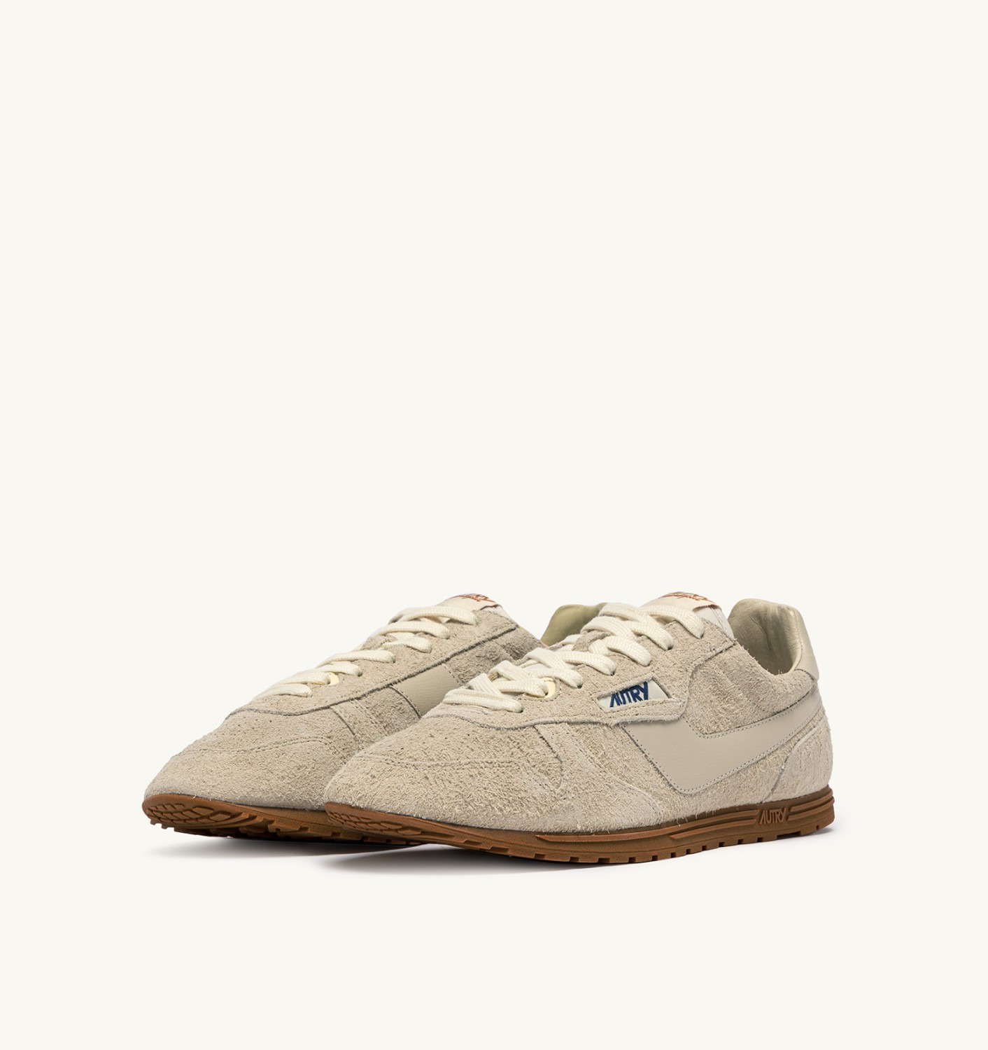 WINDSPIN SNEAKERS IN BISCUIT SUEDE AND LEATHER - 2