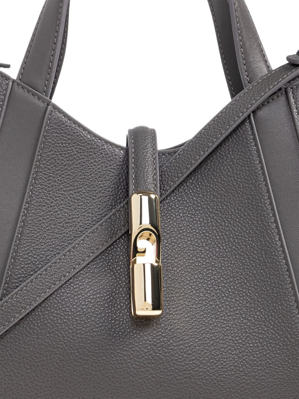 panelled clasp tote bag - 5