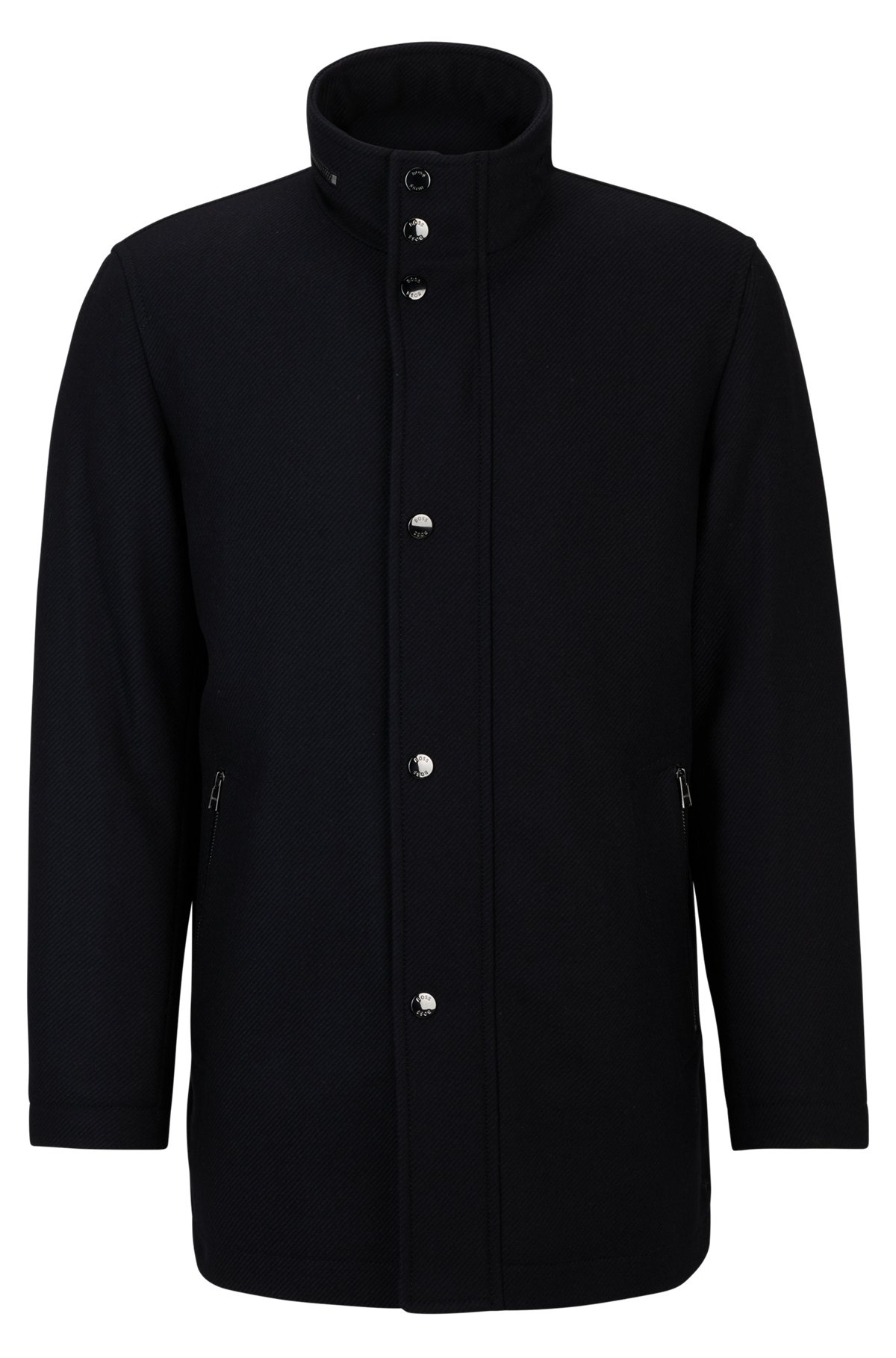 RELAXED-FIT COAT IN A MELANGE WOOL BLEND - 1