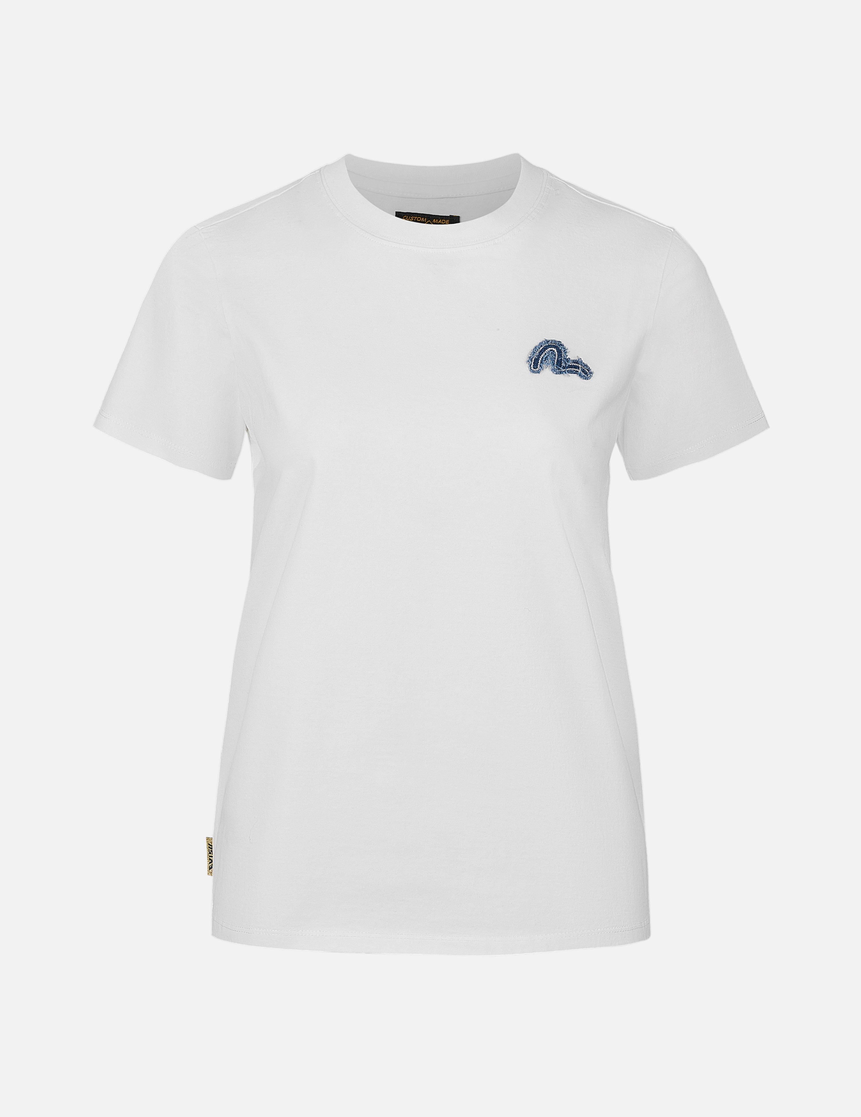 Deconstructed Denim Applique Embroidery Regular Fit T-Shirt - 2