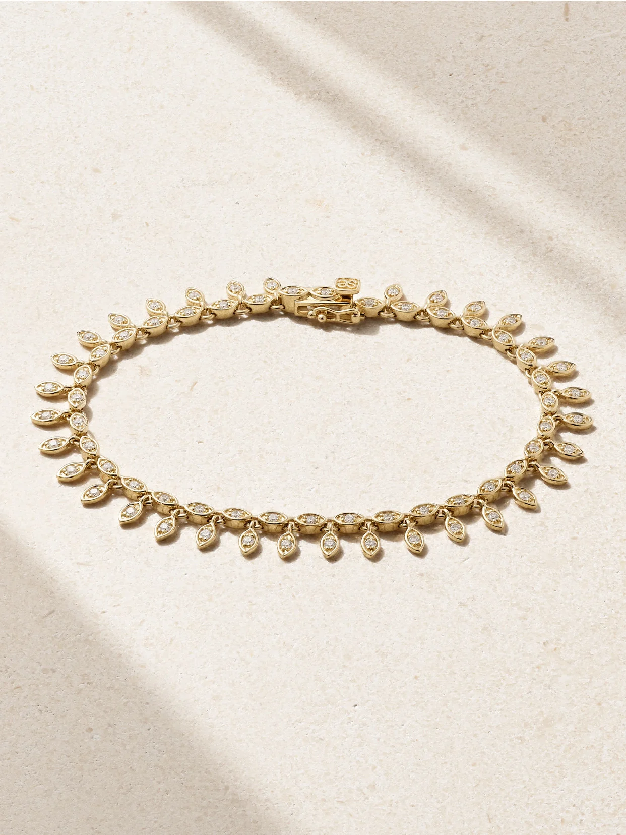 Marquise Eye Eternity Fringe 14-karat Gold Diamond Bracelet - 1