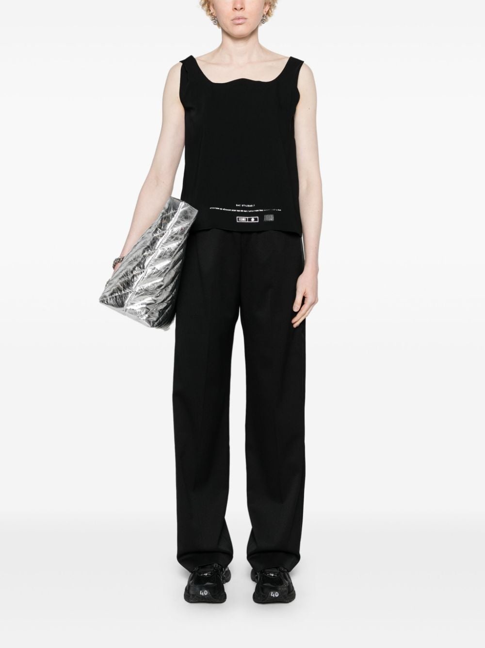 Sac Utilisable-print technical jersey top - 2