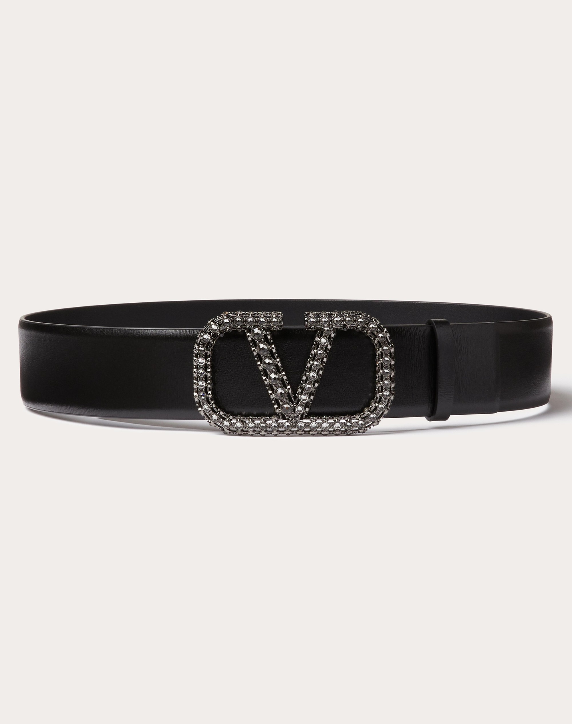 Valentino REVERSIBLE VLOGO SIGNATURE BELT IN GLOSSY CALFSKIN 40 MM