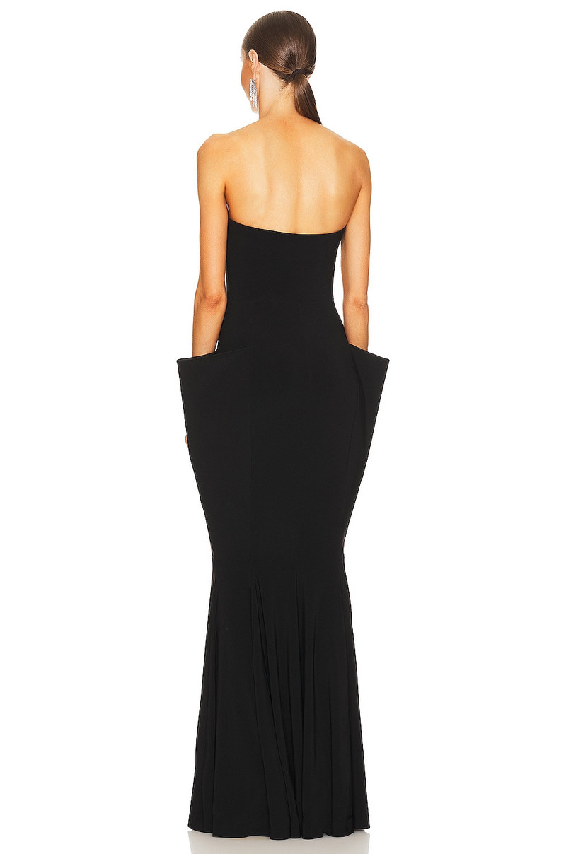 NORMA KAMALI Strapless Wing Fishtail Gown outlook