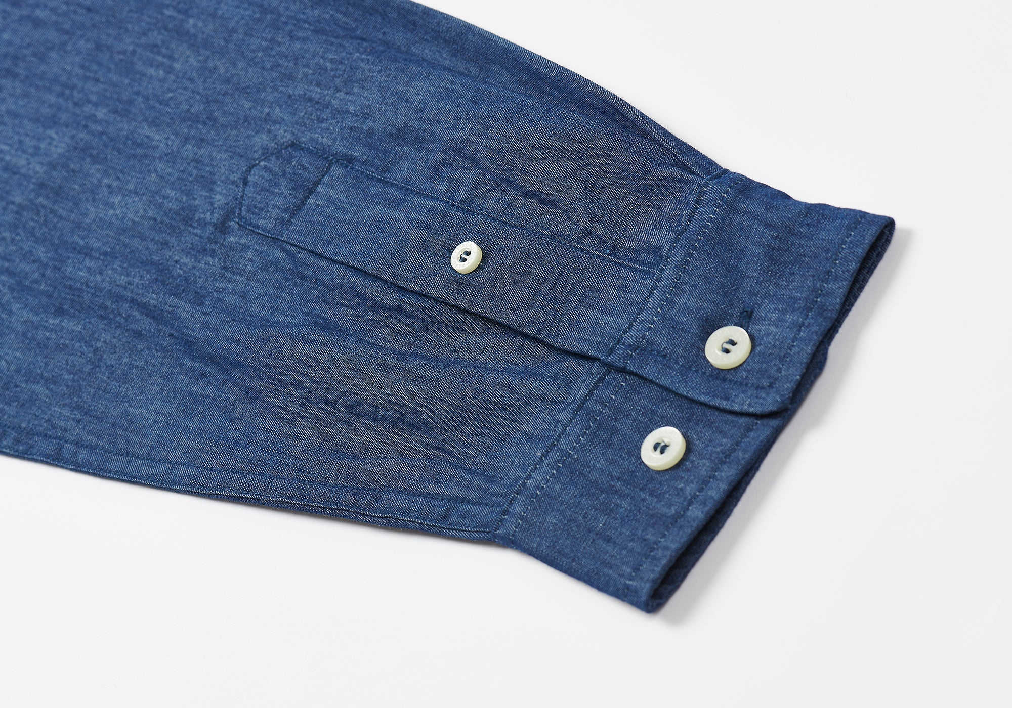 CHECK PANEL CHAMBRAY SHIRT INDIGO - 6