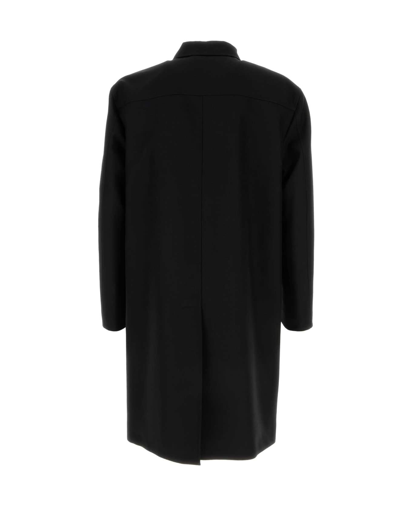 Black Wool Coat - 2