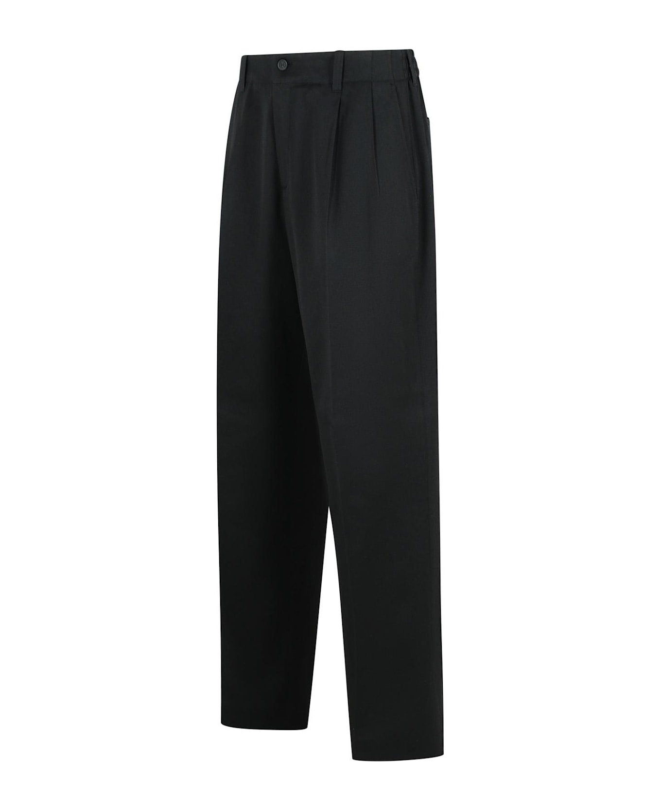'slacks' Black Virgin Wool Pants - 2
