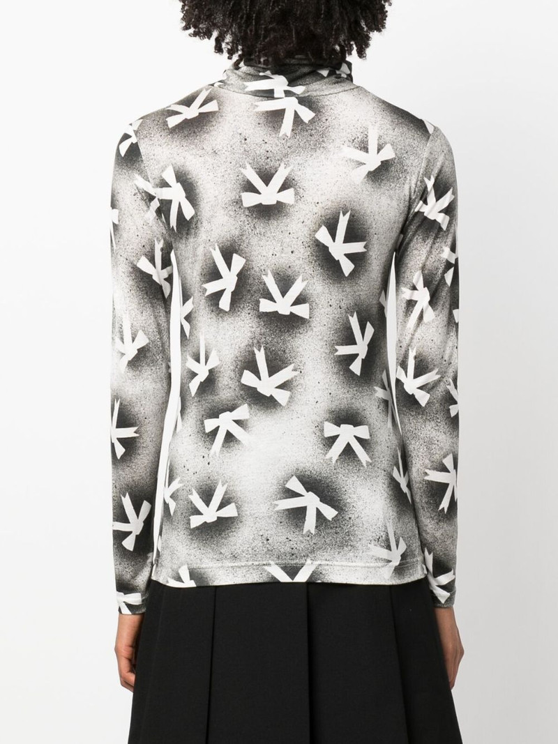 bow-print roll-neck top 4