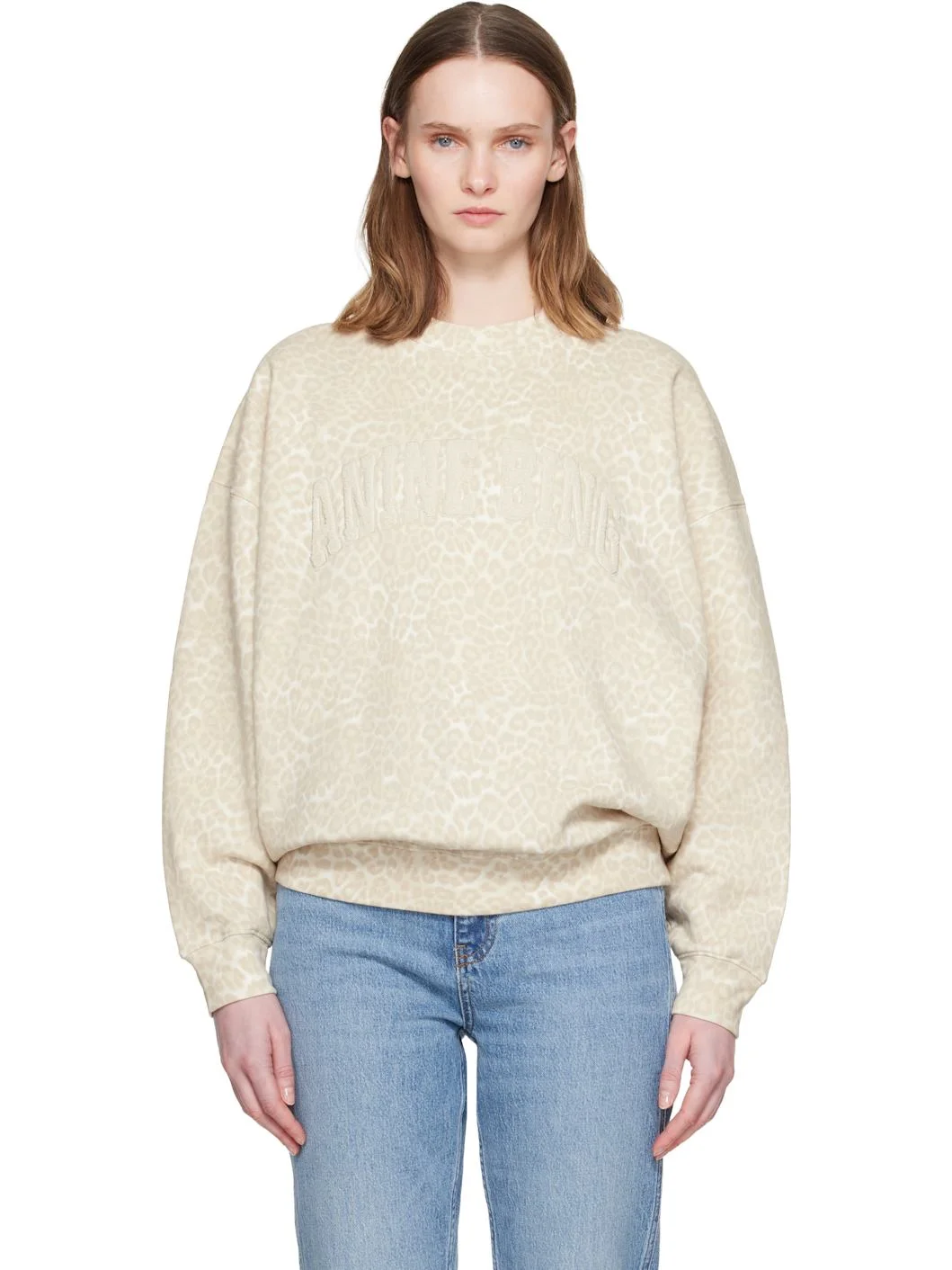Beige 'Anine Bing' Miles Sweatshirt - 1