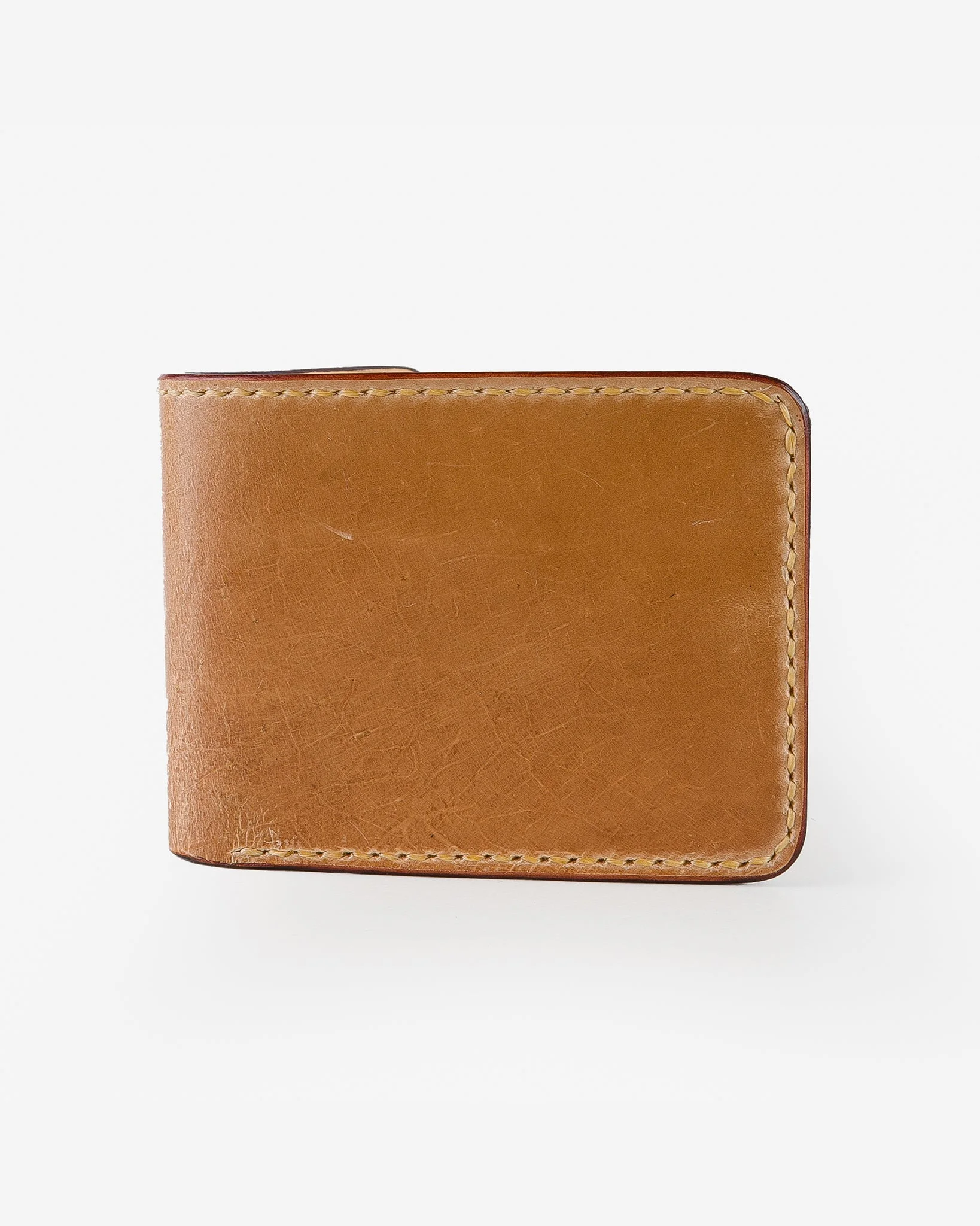 SLIMLINE SMALL SHELL CORDOVAN WALLET - NATURAL - 1