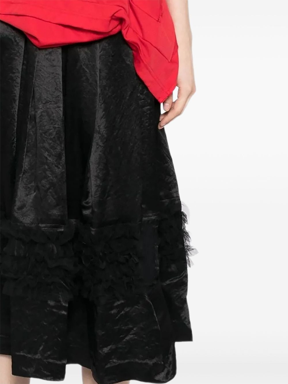 ruffled satin skirt - 4