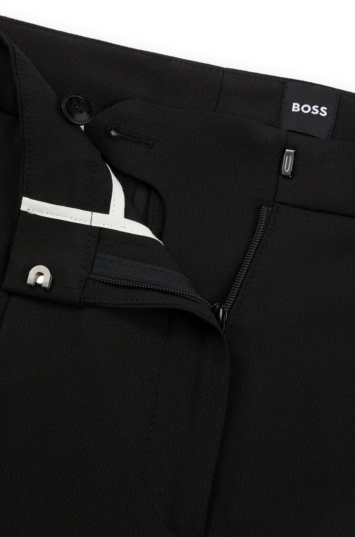 REGULAR-FIT TROUSERS IN MATTE FABRIC - 6
